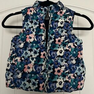 Gymboree Flower Pansy Puffer Vest size 4 XS